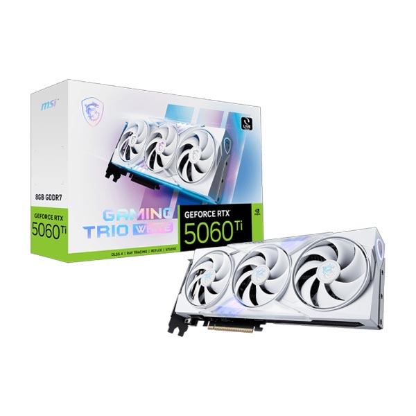 MSI GeForce RTX 5060 Ti 8G GAMING TRIO WHITE Graphics Card