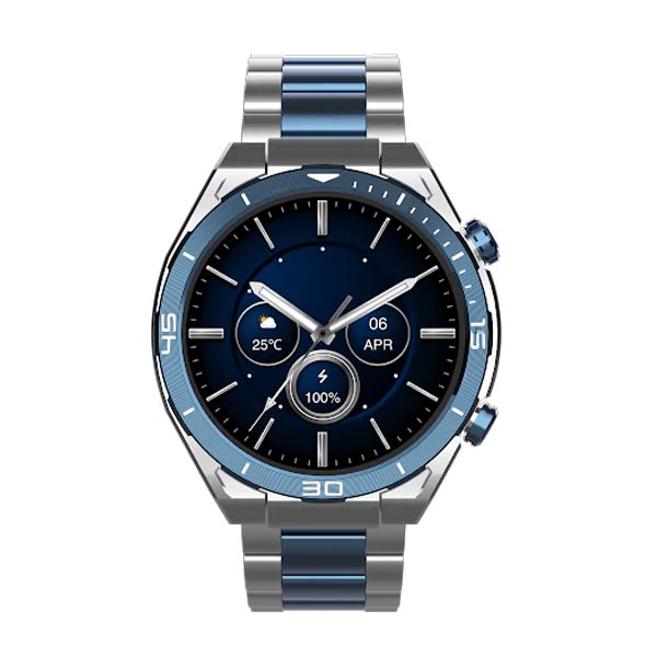 Noise NoiseFit Active 2 with Hypervision AMOLED Display SmartWatch, Upto 10 Days Battery, Premium Metal Build with Sleek Dial, BT Calling, Functional Crown, 100+ Sports Modes (Elite Blue)