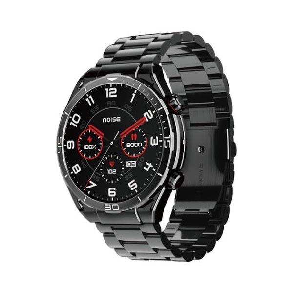 Noise NoiseFit Active 2 with Hypervision AMOLED Display SmartWatch, Upto 10 Days Battery, Premium Metal Build with Sleek Dial, BT Calling, Functional Crown, 100+ Sports Modes (Elite Black)