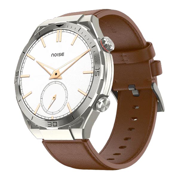 Noise NoiseFit Active 2 with Hypervision AMOLED Display SmartWatch, Upto 10 Days Battery, Premium Metal Build with Sleek Dial, BT Calling, Functional Crown, 100+ Sports Modes (Classic Brown)
