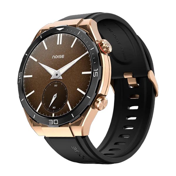 Noise NoiseFit Active 2 with Hypervision AMOLED Display SmartWatch, Upto 10 Days Battery, Premium Metal Build with Sleek Dial, BT Calling, Functional Crown, 100+ Sports Modes (Copper Black)