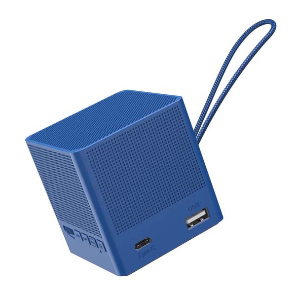 Portronics Bounce 2 5W Portable Bluetooth Speaker with in-Built FM Radio, Type C Charging Port with 5 Hrs Playback (Blue)