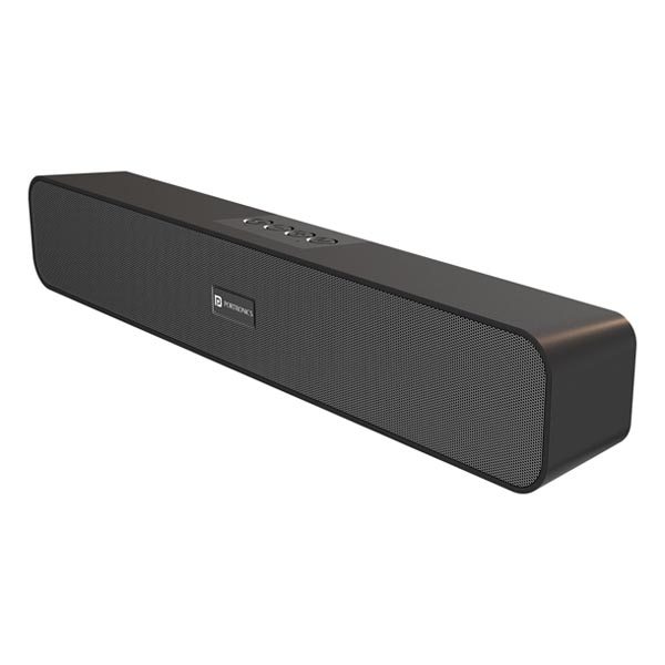Portronics Decibel 24 10W Bluetooth Soundbar Speaker with in Built Mic, HD Sound, Bluetooth 5.3v/USB/TF Card/Aux in, Soundbar for Phone/Laptop/Tablets, Type C Fast Charging (Black)