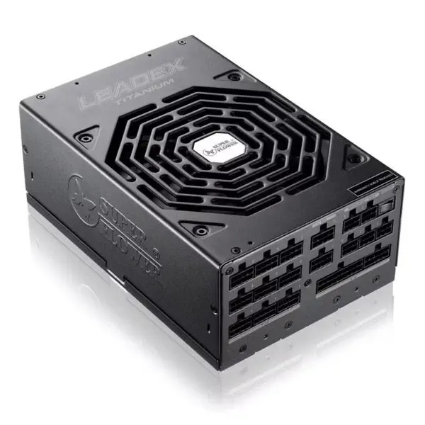 Super Flower Leadex Titanium 1600W 80+ Titanium, ATX 3.1, W/12V-2x6(2x8pin - 16pin Native Cables)*2, 10 Years Warranty, ECO Mode, Full Modular, Dual Ball Bearing Fan, SF-1600F14HT ATX 3.1