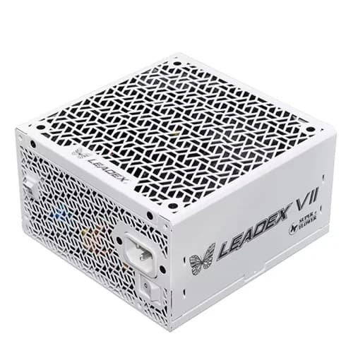 Super Flower Leadex VII XP 1000W 80+ Platinum, Cybenetics Platinum, Full Modular, ATX 3.1, W/12V-2 * 6 Cable (2x8pin - 16pin Native Cables), Power Supply, FDB Fan, SF-1000F14XP, White