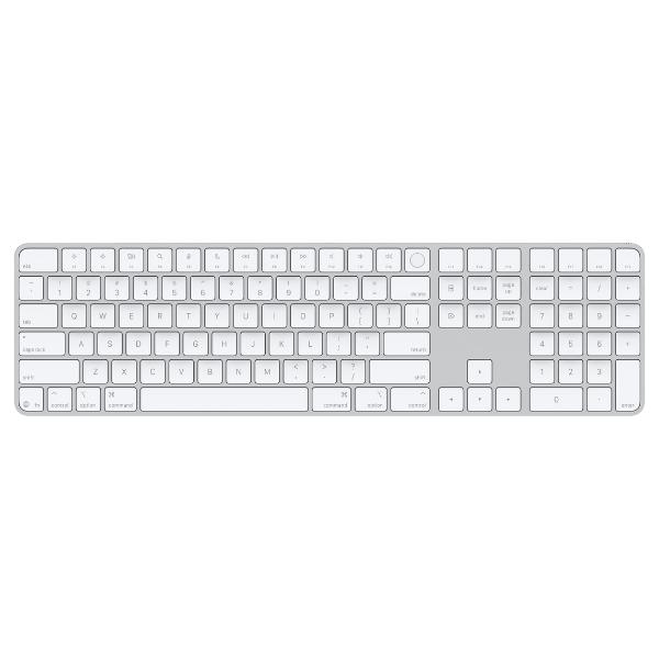 Apple Magic Keyboard with Touch ID and Numeric Keypad for Mac models with Apple silicon (USB‑C) - US English - White Keys