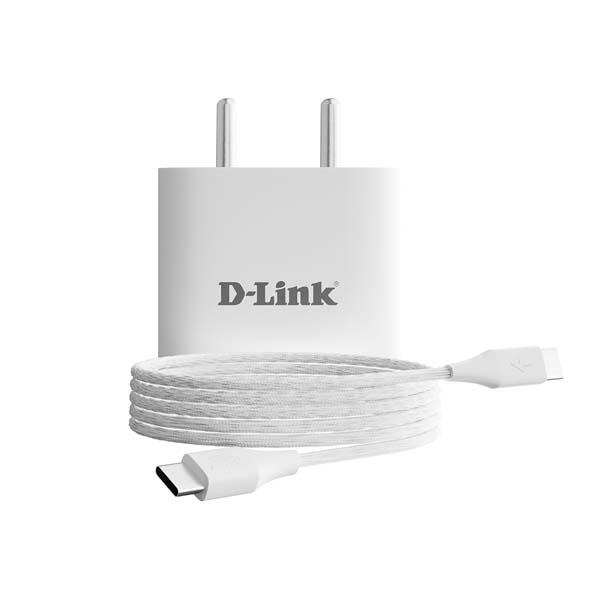 D-Link DPA-F4511 45W GaN Fast Charger with PD 3.0 & QC 4+, Dual Port USB-C & USB-A Adapter