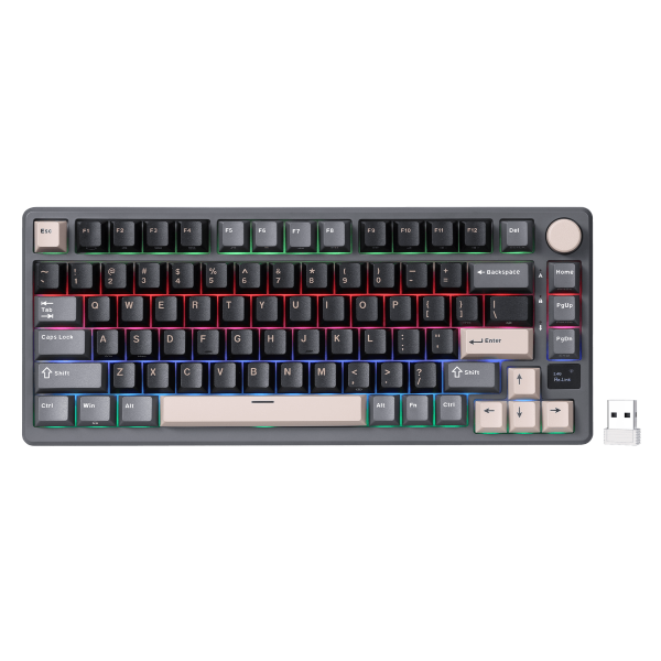 RK ROYAL KLUDGE M75 Phantom Mechanical Keyboard K Silver Switch