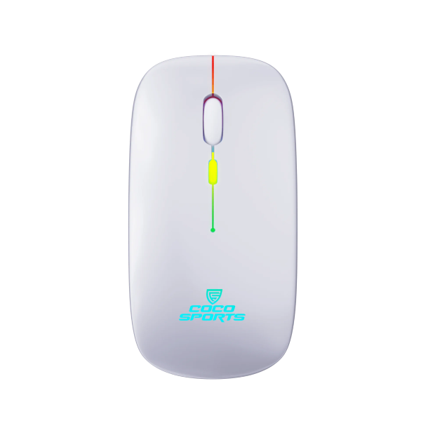 Coconut WM20 Lucid Wireless + Bluetooth Mouse, Rechargeable, Dual Connectivity (Silver)