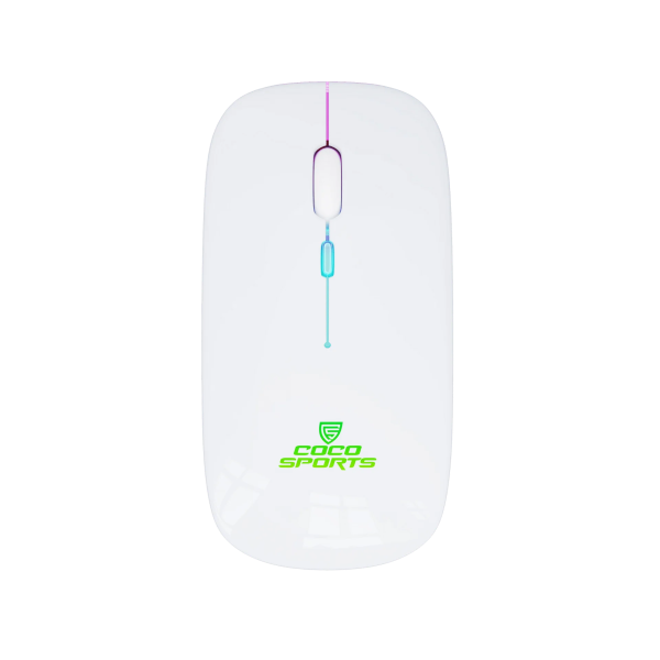 Coconut WM20 Lucid Wireless + Bluetooth Mouse, Rechargeable, Dual Connectivity (White)