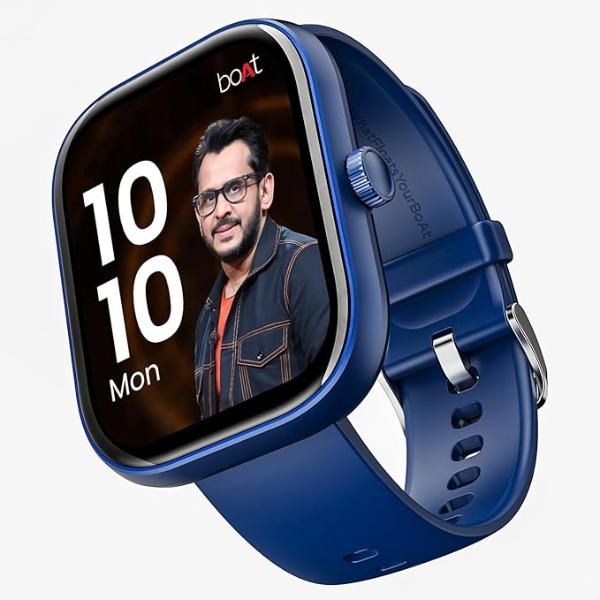 boAt Wave Sigma w/ 2.01″ (5.1 cm) HD Display Smart Watch (Cool Blue)