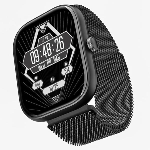 boAt Wave Sigma w/ 2.01″ (5.1 cm) HD Display Smart Watch (Metal Black)