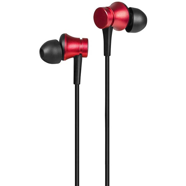Xiaomi Mi Wired Earphones Basic with Mic with Ultra Deep Bass & Aluminum Alloy Sound Chamber (Red)