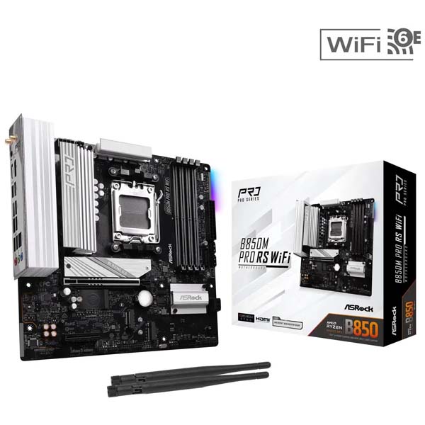 ASRock B850M PRO RS WIFI AM5 AMD Micro ATX Motherboard