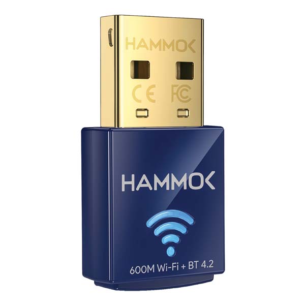 HAMMOK Ella USB 2.0 Wi Fi Bluetooth Adapter (Blue)
