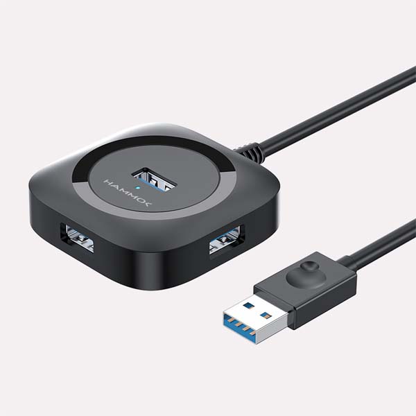 Hammok GRACE 4 PORT 3.0 USB Hub (Black)