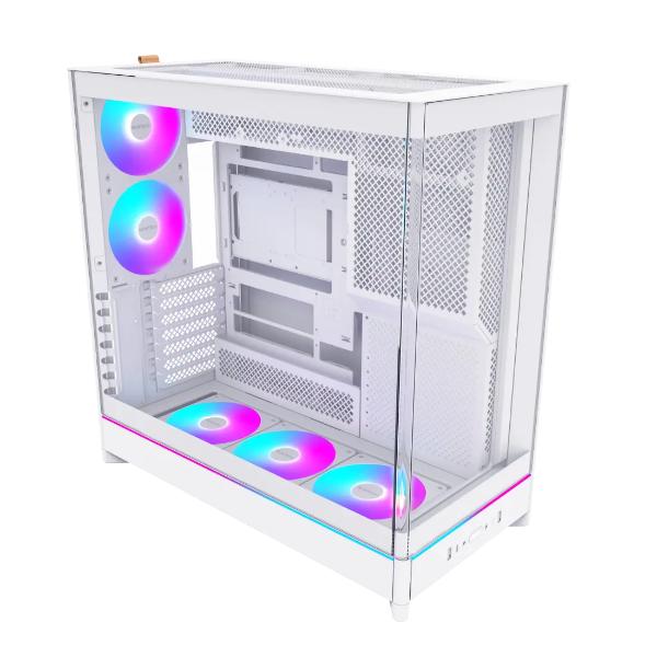 Montech HS02 PRO PC Mid-Tower ATX Tempered Glass ARGB (White)