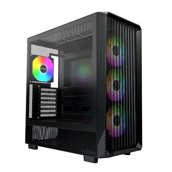 Montech X5 ARGB carbon fiber Print ATX Gaming Case - Black