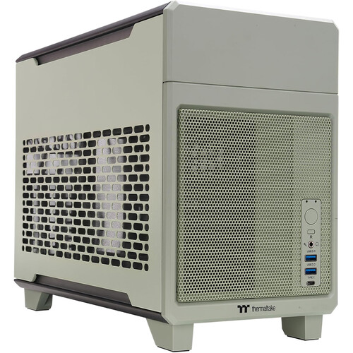Thermaltake TR100 Mini Tower Mini-ITX Computer Chassis (Matcha Green)