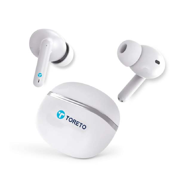 Toreto Air sync TWS Wireless Earbuds (White)
