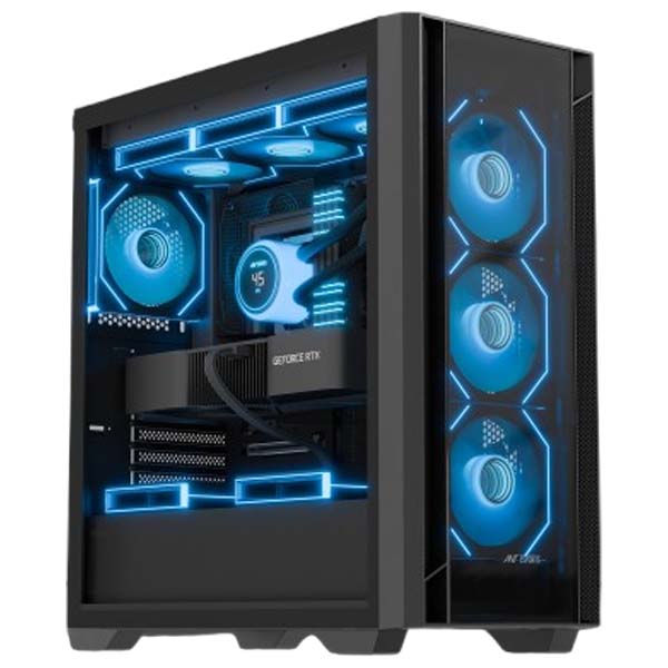 Ant Esports AQUA 360 4F Mid Tower E-ATX Cabinet (Black)