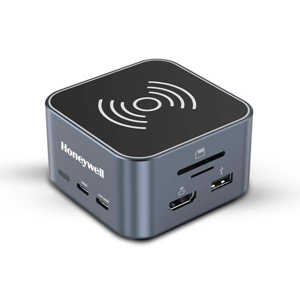 Honeywell 12-in-1 Type C Dock with 4K HDMI, MagSafe Wireless 15W, Ethernet Port, 4xUSB Ports, 2xType C PD 100W, Mic & Audio Port, SD & MicroSD Slot, All Type C Devices - Windows/MacBook
