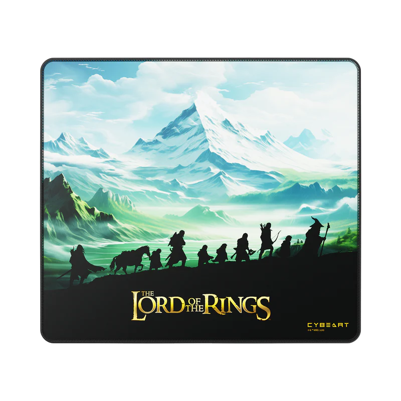 Cybeart | Lord of The Rings Gaming Mouse Pad (Large - 450x400x4mm) | Waterproof, Never Slip Base, Stitched Edges, Esports Grade