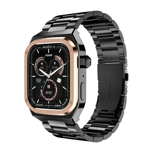 Noise ColorFit Chrome 1.85" AMOLED Smart Watch (Elite Midnight Gold)