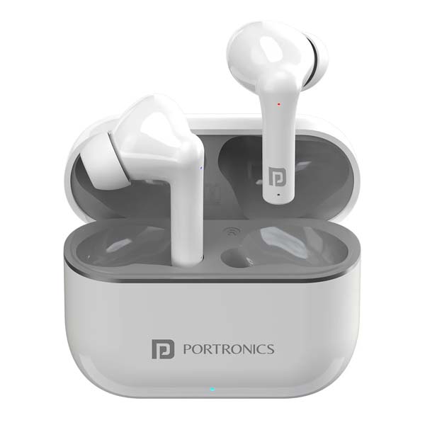 Portronics Harmonics Twins S6 TWS Earbuds (White)