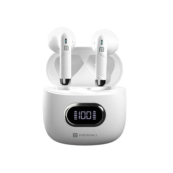Portronics Harmonics Twins S9 True Wireless in Ear Earbuds (White)