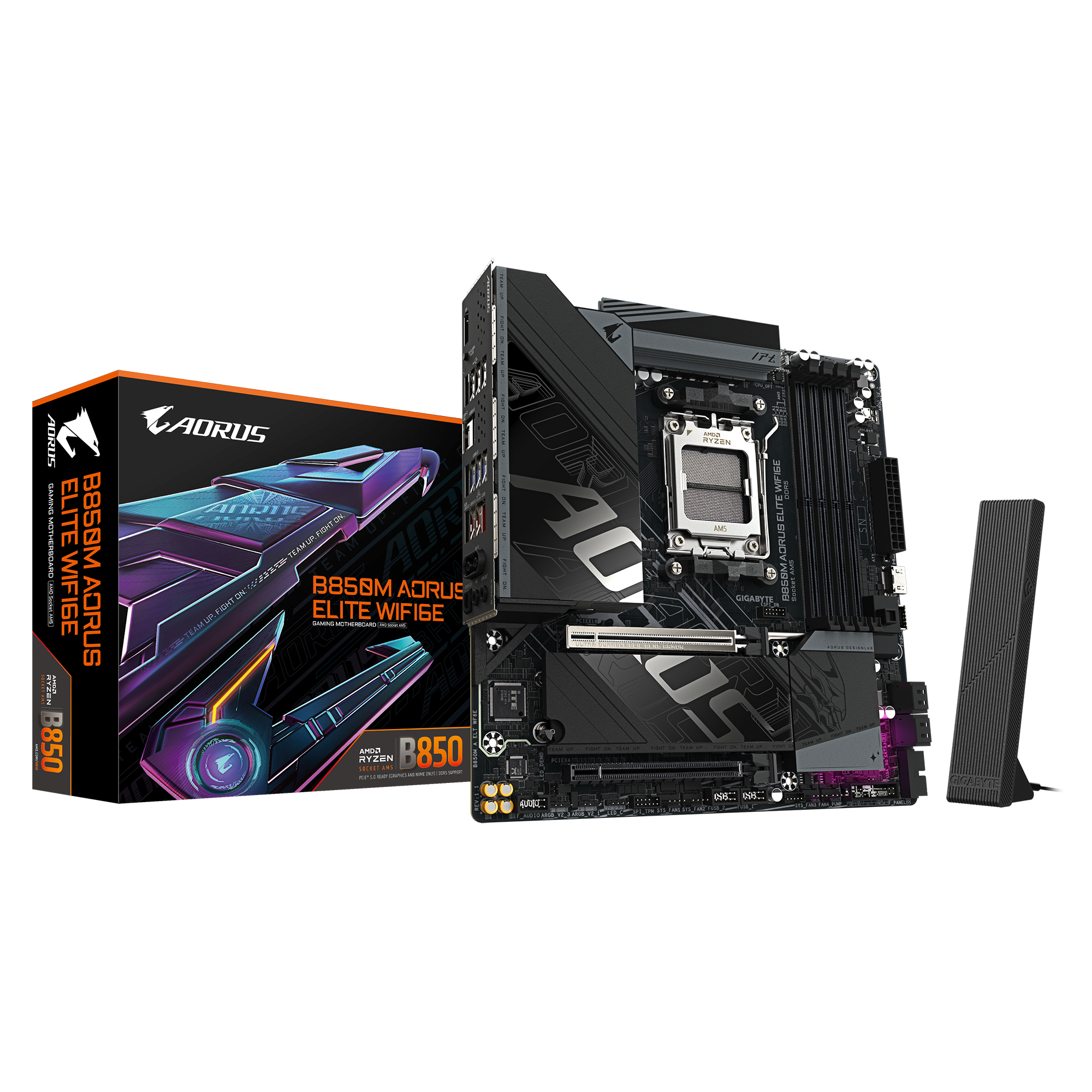 Buy Gigabyte B850M AORUS ELITE WIFI6E AM5 MATX AMD Motherboard at