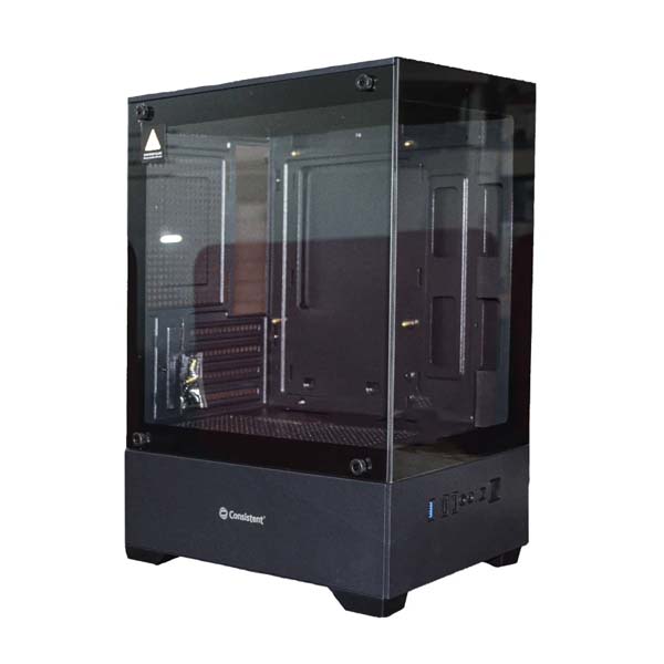 Consistent Computer PC Case (CIP501) Black Nebula Computer Case/Gaming Cabinet - Black | Support ATX, M-ATX, ITX