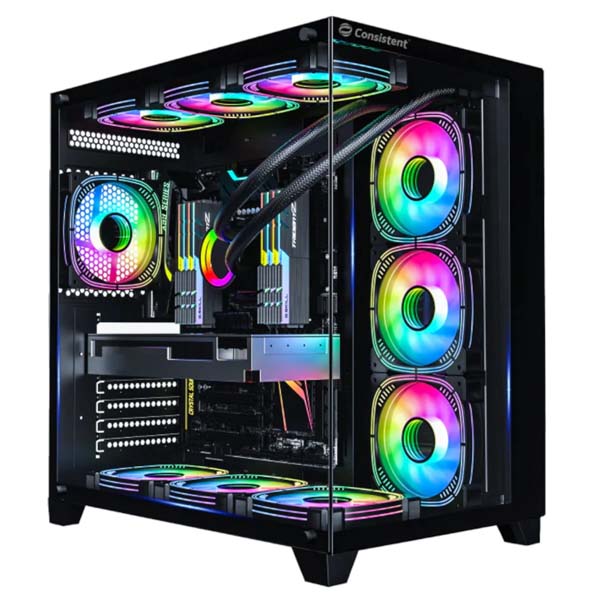 Consistent Defender Gaming Cabinet 2013 | Support: Micro ATX/Mini-ITX | Front Port : USB2.0 * 2+USB3.0 * 1+HD Audio| Both Side Tempered Glass