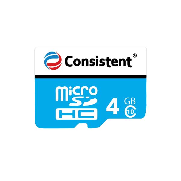Consistent Micro SD Card 4Gb, High Performance 5 Year Warranty