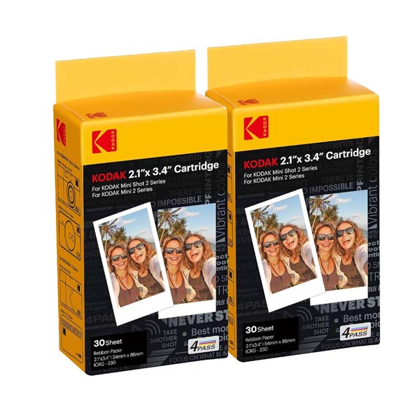 KODAK 4PASS All-in-one Film Cartridge (2.1x3.4 inches) 60 Sheets