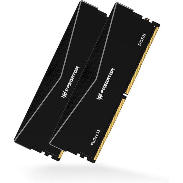 Acer Predator Pallas II Heatsink 96GB (48GBx2) DDR5 6000MHz CL28 RAM Kit Black (BL.9BWWR.676)