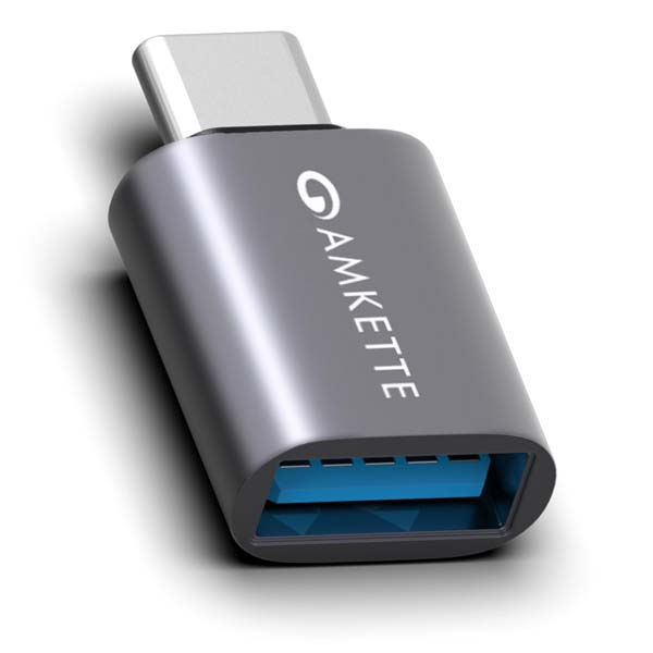 Amkette USB 3.0 Type C Male to USB A Female Adapter
