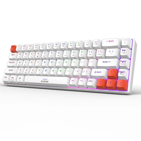 EvoFox Katana S Mini Wireless Mechanical Keyboard Red Switch - (White)