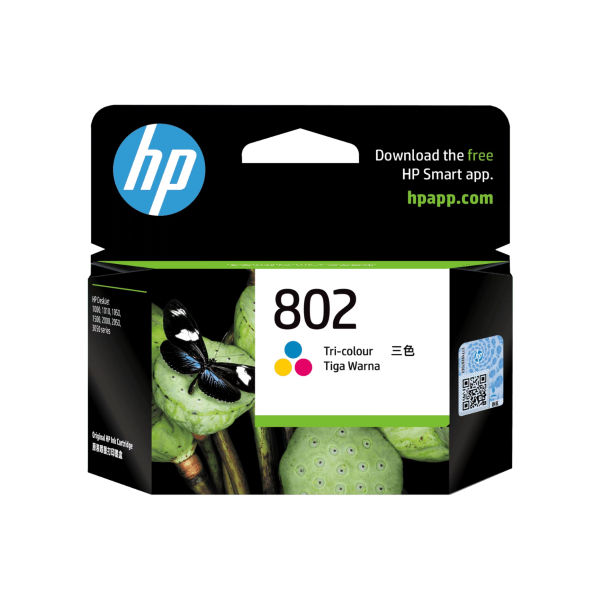 HP 802 Tri-color Original Ink Cartridge