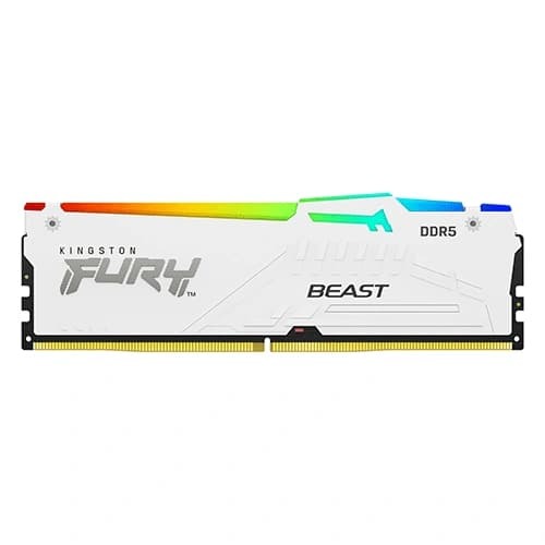 Kingston Fury Beast RGB 16GB 6000MHz CL36 DDR5 RAM - (WHITE)