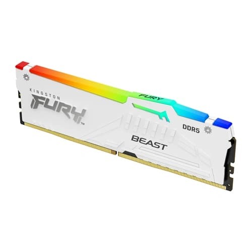 Kingston Fury Beast RGB 32GB 6000MHz CL36 DDR5 RAM - (WHITE)