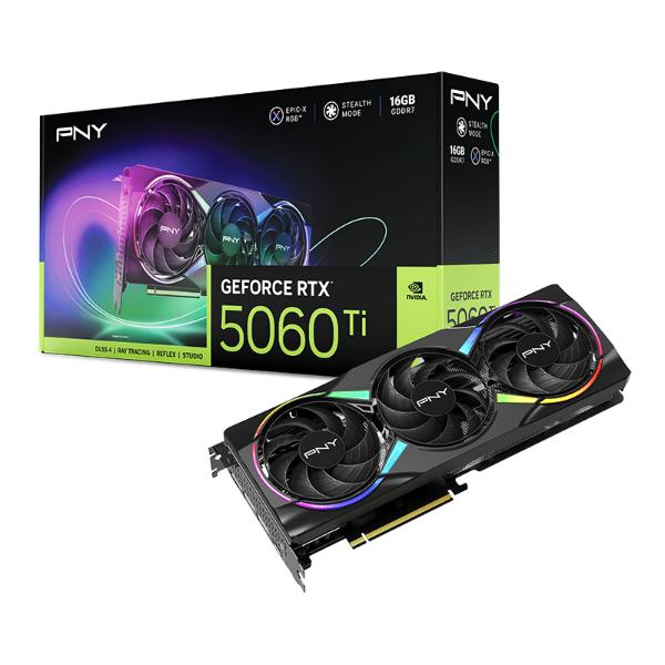 PNY GeForce RTX 5060 Ti 16GB EPIC-X RGB Triple Fan GPU