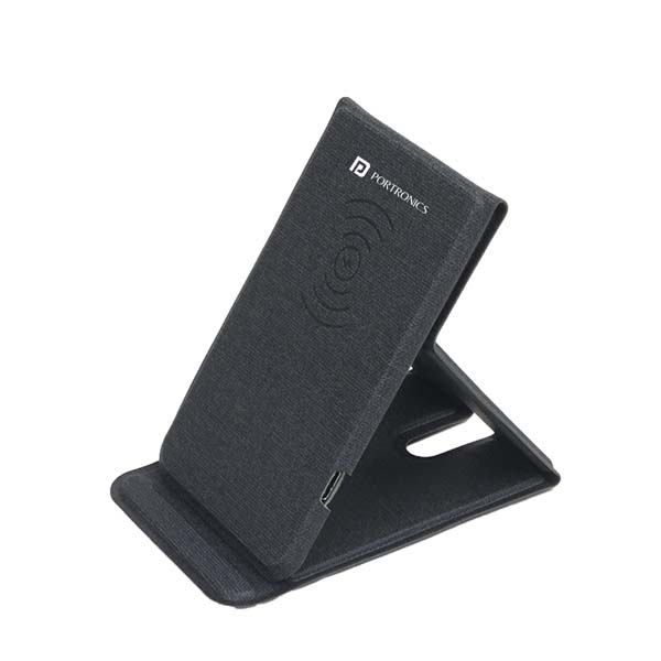 Portronics Freedom Fold 15W Foldable Wireless Charger (Grey)