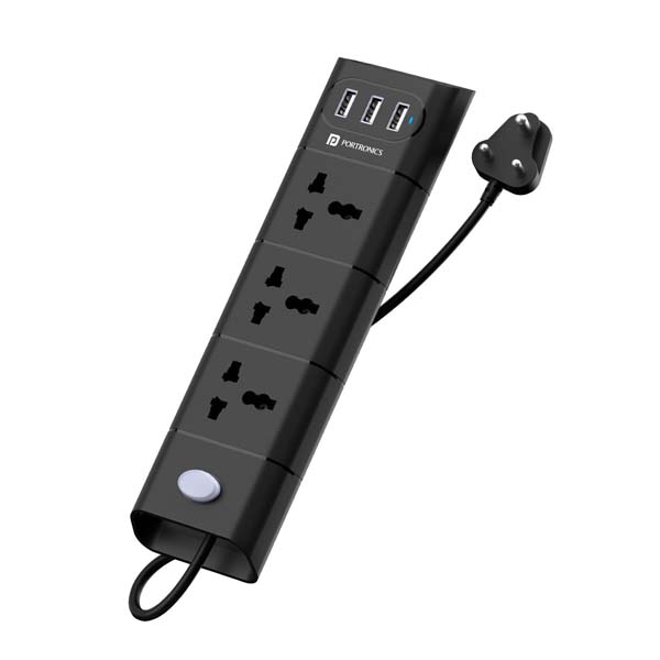 Portronics Power Plate II Extension Board (Black)