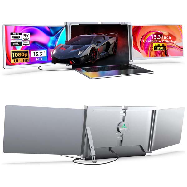 RIITEK 13.3" Portable Tri-Screen Monitor Extender
