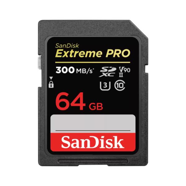 SanDisk Extreme PRO SDHC and SDXC UHS-II cards - 64GB, SDXC