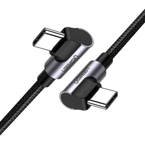 Ugreen US323 Angled USB-C Cable Aluminum Case with Braided 1m (Black) 70529