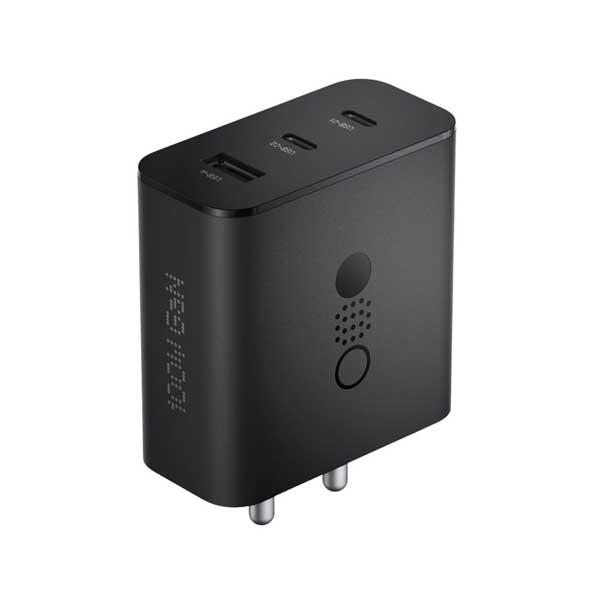 CMF BY NOTHING 100 W Power GaN 5 A 3 Port Mobile Charger with Detachable Cable (Dark Grey, Cable Included)