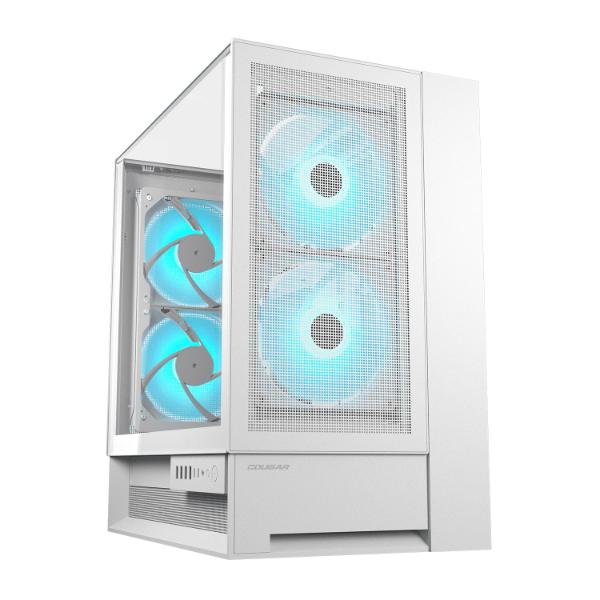COUGAR OmnyX Mid-Tower ATX Panoramic PC Case (White)
