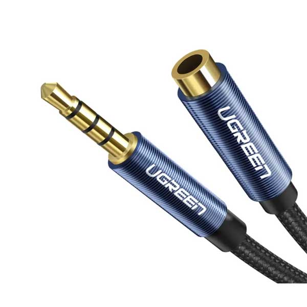 Ugreen AV118 3.5mm Male to 3.5mm Female Extension Braid 2m (Black 40675)